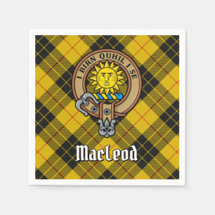 Clan MacLeod of Lewis Crest over Tartan Napkin