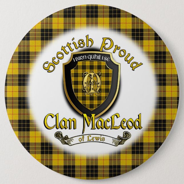 Clan MacLeod of Lewis Scottish Proud Button (Front)
