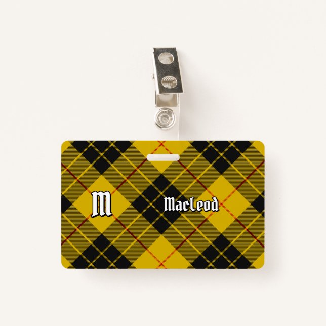 Clan Macleod of Lewis Tartan Badge (Front with Clip)