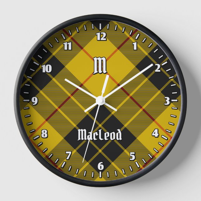 Clan Macleod of Lewis Tartan Clock (Front)