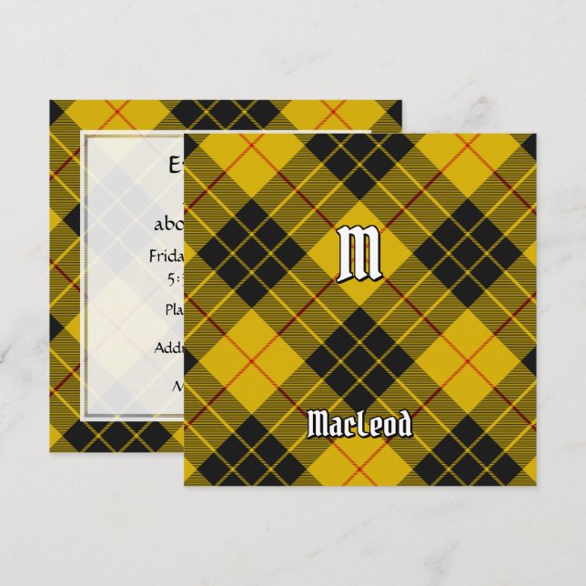 Clan Macleod of Lewis Tartan Invitation (Front/Back)