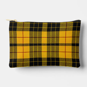 Clan MacLeod of Lewis Yellow Black Scottish Tartan Accessory Pouch