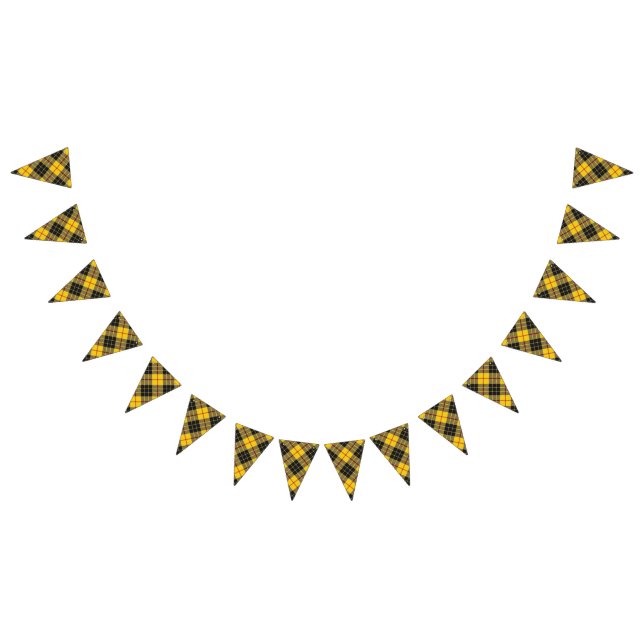Clan MacLeod of Lewis Yellow & Black Tartan Bunting Flags (All)