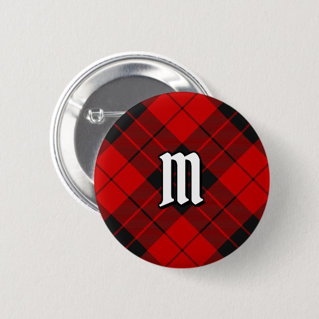 Clan Macleod of Raasay Tartan 2 Inch Round Button (Front & Back)