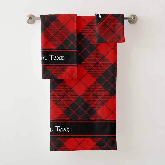 Clan Macleod of Raasay Tartan Bath Towel Set (Insitu)