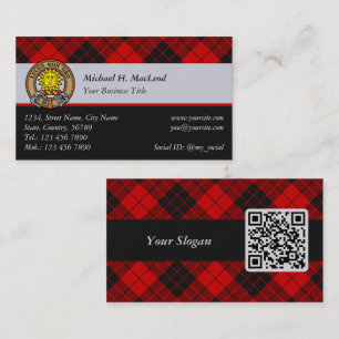 Clan Macleod of Raasay Tartan Business Card