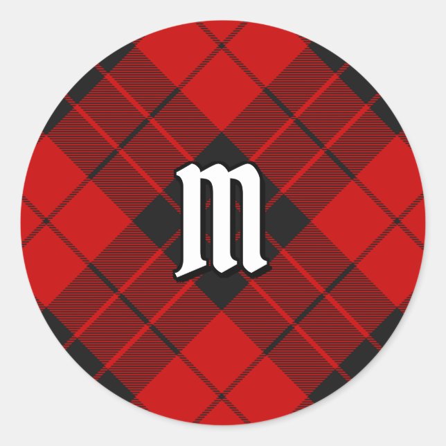 Clan Macleod of Raasay Tartan Classic Round Sticker (Front)