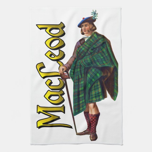 Clan MacLeod Scottish Dream Kitchen Towel (Vertical)