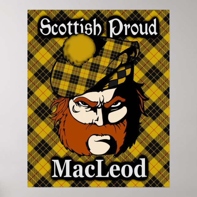 Clan MacLeod Scottish Tartan Poster (Front)