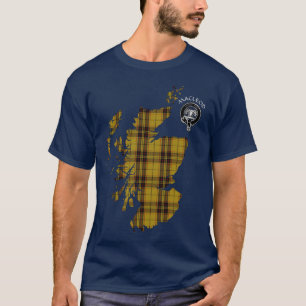 Clan MacLeod 'Snuffbox' Tartan Map & Crest T-Shirt