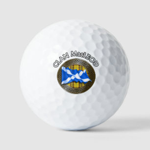 Clan MacLeod Tartan Knot & Flag Golf Balls