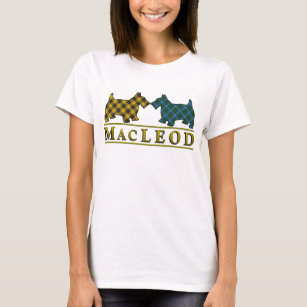 Clan MacLeod Tartan Scottie Dogs T-Shirt