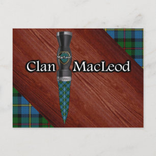Clan MacLeod Tartan Sgian Dubh Blade Postcard