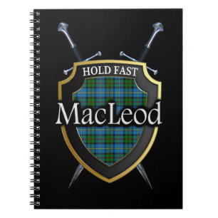 Clan MacLeod Tartan Shield & Swords Notebook
