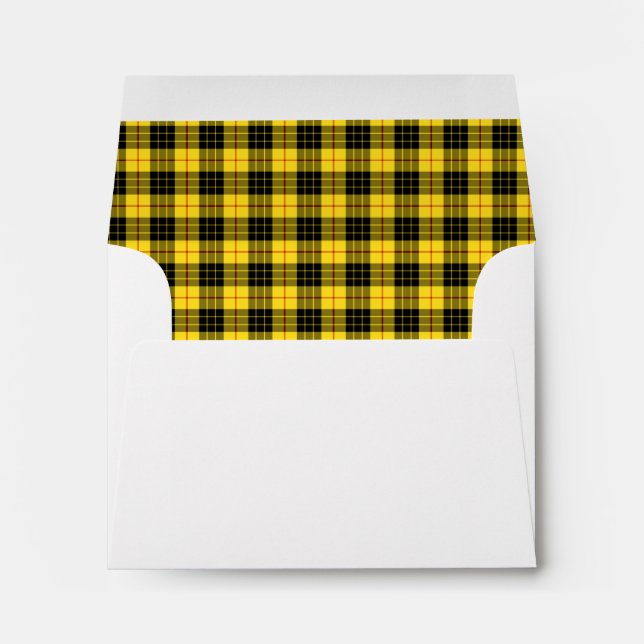 Clan MacLeod Tartan Yellow and Black Plaid Envelopes (Back (Bottom))