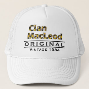 Clan MacLeod Vintage Customize Your Birthyear Trucker Hat