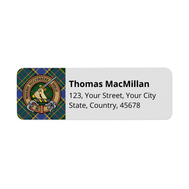 Clan MacMillan Chasse Tartan (Devant)