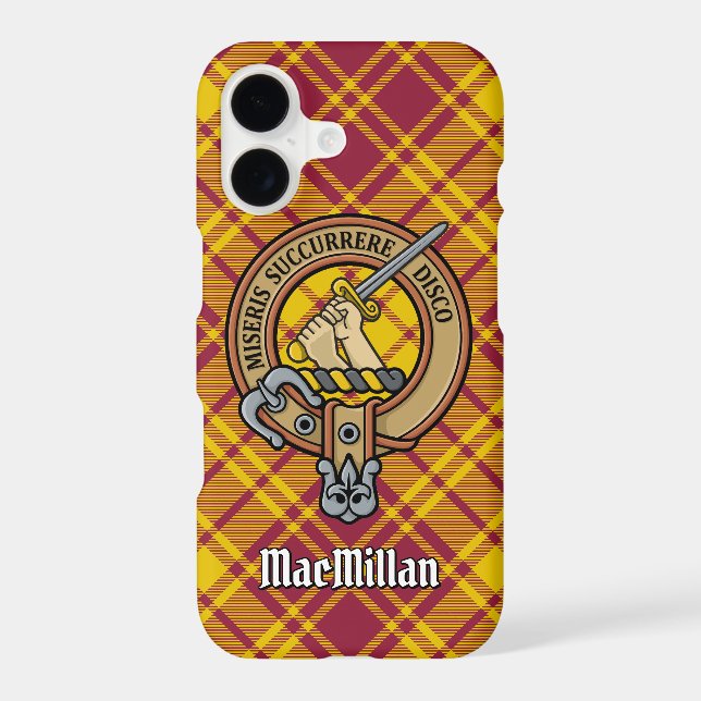 Clan MacMillan Crest over Dress Tartan (Back)