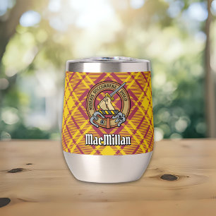 Clan MacMillan Crest over Dress Tartan