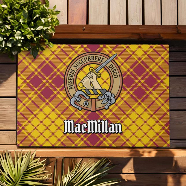 Clan MacMillan Crest over Dress Tartan Doormat (Creator Uploaded)