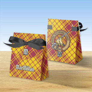Clan MacMillan Crest over Dress Tartan Favor Box