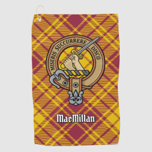Clan MacMillan Crest over Dress Tartan Golf Towel