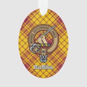 Clan MacMillan Crest over Dress Tartan Ornament