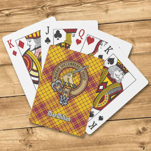 Clan MacMillan Crest over Dress Tartan Playing Cards