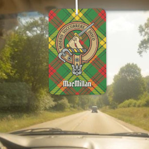Clan MacMillan Crest over Tartan Air Freshener