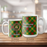 Clan MacMillan Crest over Tartan