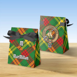 Clan MacMillan Crest over Tartan Favor Box