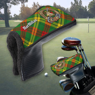 Clan MacMillan Crest over Tartan Golf Head Cover