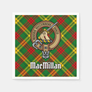 Clan MacMillan Crest over Tartan Napkin