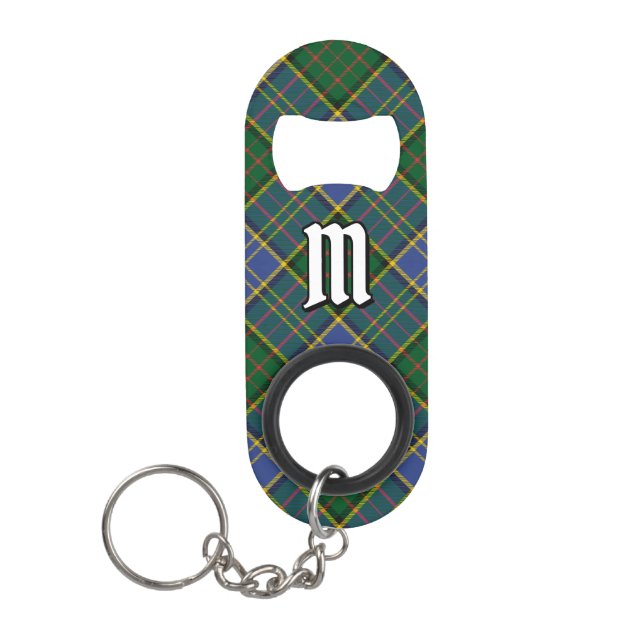Clan MacMillan Hunting Tartan Keychain Bottle Opener (Front)