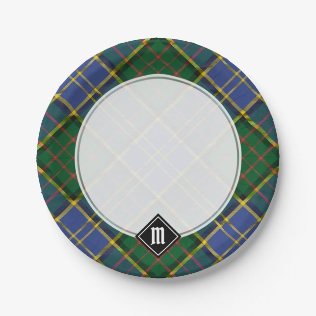 Clan MacMillan Hunting Tartan Paper Plate (Front)