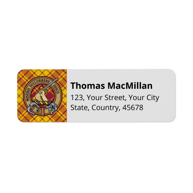 Clan MacMillan robe Tartan (Devant)