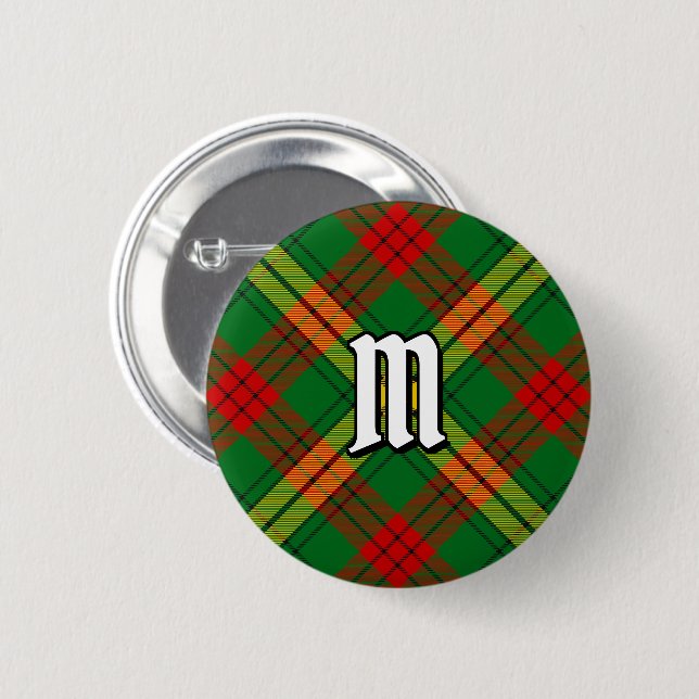 Clan MacMillan Tartan 2 Inch Round Button (Front & Back)