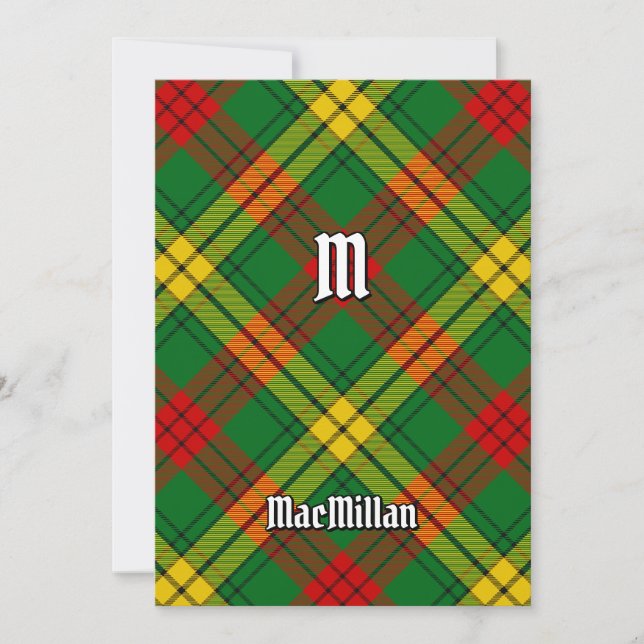Clan MacMillan Tartan Invitation (Front)