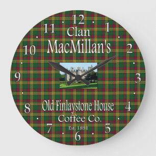 Clan MacMillan's Old Finlaystone House Coffee Co. Large Clock