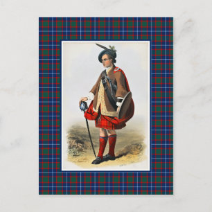 Clan MacNab Vintage Illustration Tartan Frame Postcard