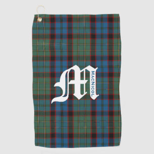 Clan MacNicol Hunting Tartan Plaid Monogram Golf Towel