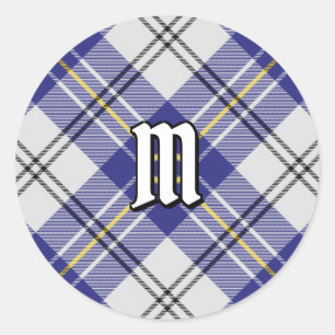 Clan MacPherson Blue Dress Tartan Classic Round Sticker