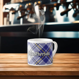 Clan MacPherson Blue Dress Tartan Espresso Cup