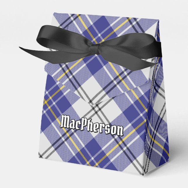 Clan MacPherson Blue Dress Tartan Favour Box (Front Side)