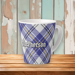 Clan MacPherson Blue Dress Tartan Latte Mug