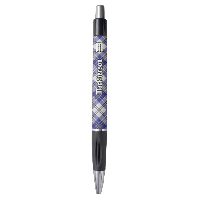 Clan MacPherson Blue Dress Tartan Pen (Front Vertical)