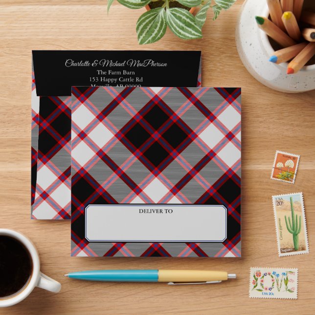 Clan MacPherson Chasse Enveloppe Tartan (Desk)