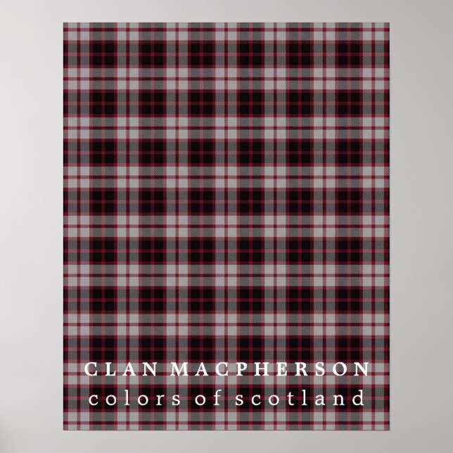 Clan MacPherson Colours of Scotland Tartan Poster (Front)