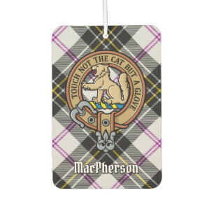 Clan MacPherson Crest over Dress Tartan Air Freshener