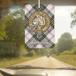 Clan MacPherson Crest over Dress Tartan Air Freshener